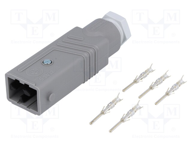 Connector: rectangular; ST; plug; male; PIN: 5; silver plated; IP54