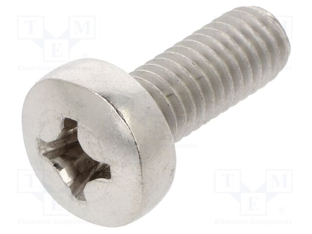 Screw; M6x16; Head: button; Phillips; PH3; A2 stainless steel