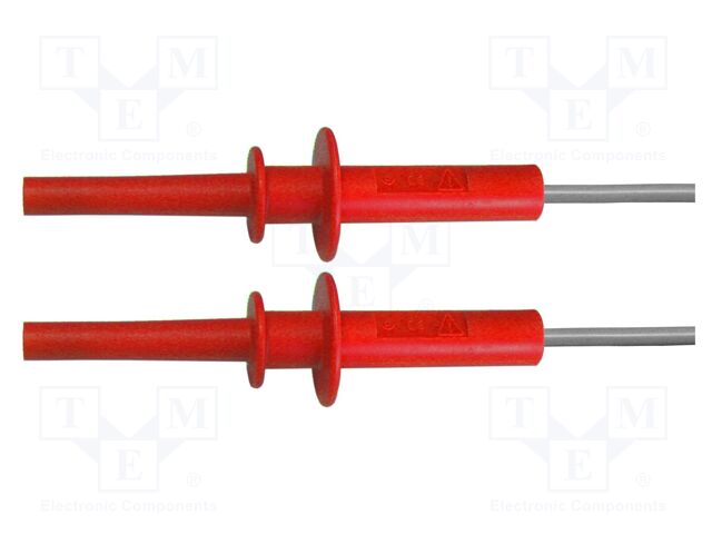 Test lead; 10A; banana plug 4mm,both sides; insulated; Len: 1m