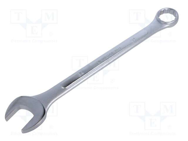 Wrench; bent,combination spanner; 34mm; Chrom-vanadium steel