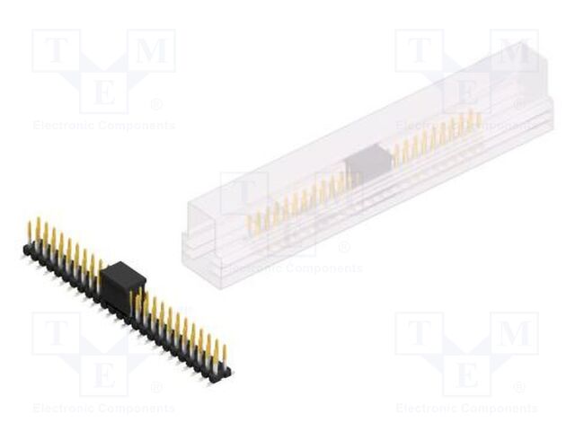 Connector: pin strips; pin header; male; PIN: 50; 2.54mm; SMT; 2x25