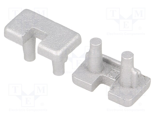 Cap for LED profiles; silver; ABS; Application: SLIM8