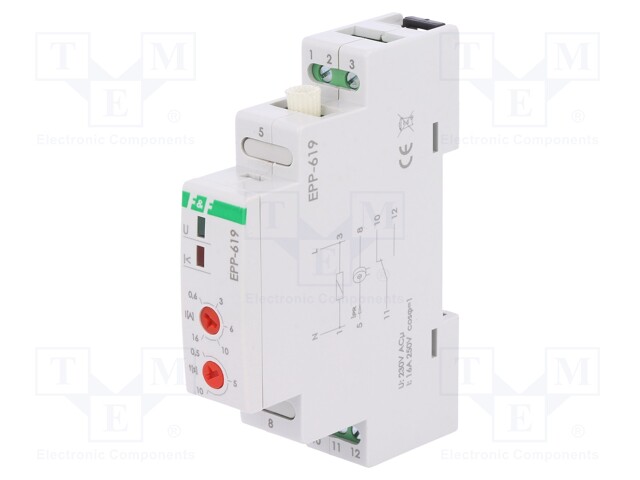 Module: current monitoring relay; AC current; DIN; SPDT; 0.5÷10s