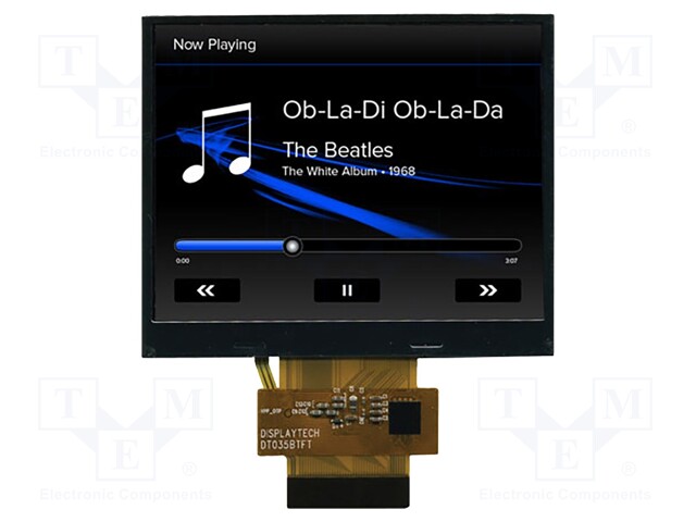 Display: TFT; 3.5"; 320x240; Illumin: LED; Dim: 76.9x64x4.25mm