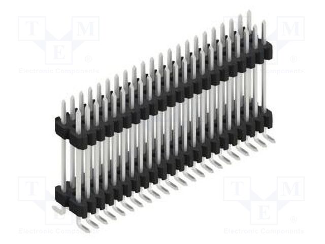 Connector: pin strips; pin header; male; PIN: 44; 1.27mm; SMT; 2x22