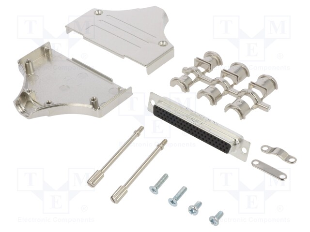 D-Sub HD; PIN: 62; female; shielded; straight; soldering; for cable