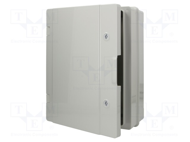 Enclosure: wall mounting; X: 310mm; Y: 410mm; Z: 170mm; ABS; grey