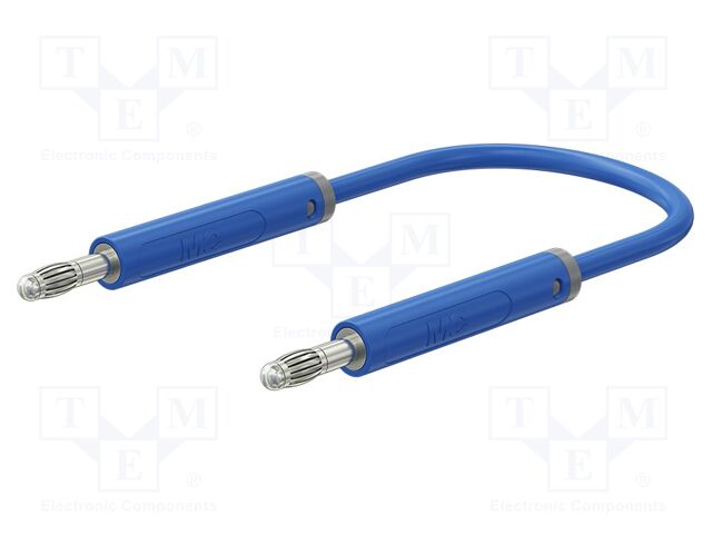 Test lead; 60VDC; 30VAC; 19A; banana plug 4mm,both sides; Len: 1m