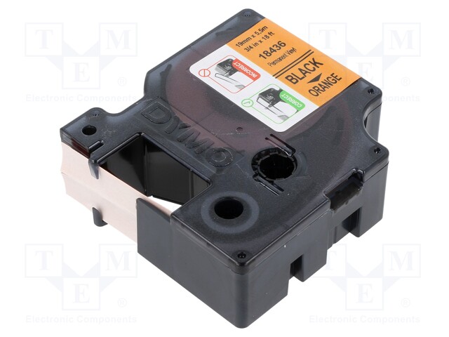 Tape; Width: 19mm; Colour: orange; Character colour: black; L: 5.5m