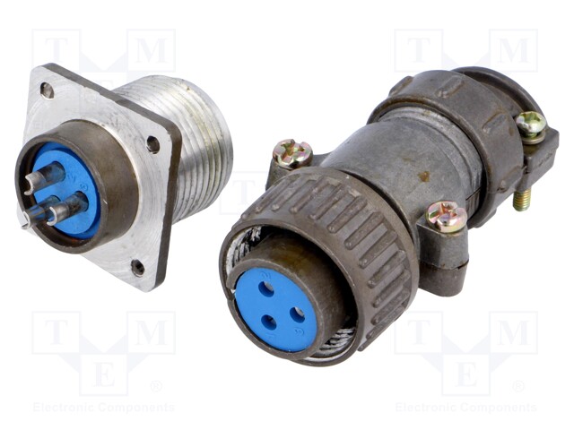 Socket,plug; Connector: circular; DS1110-08; male,female; PIN: 3