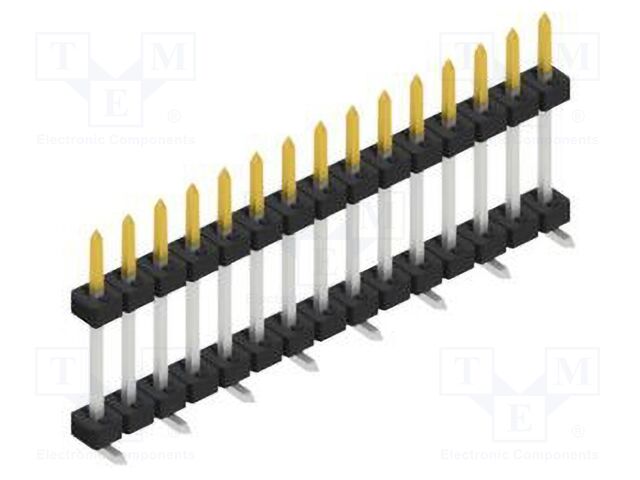 Connector: pin strips; pin header; male; PIN: 15; 2mm; SMT; 1x15