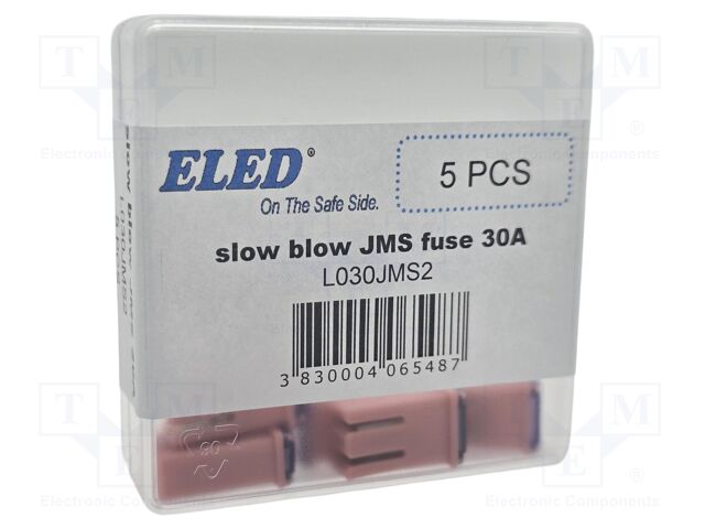 Fuse: fuse; 30A; automotive; 10.7mm; 10.7x7.7x17.5mm