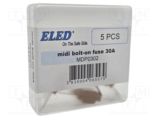 Fuse: fuse; 30A; 58VDC; automotive; 41mm; M5 screw; 41x12x8.24mm