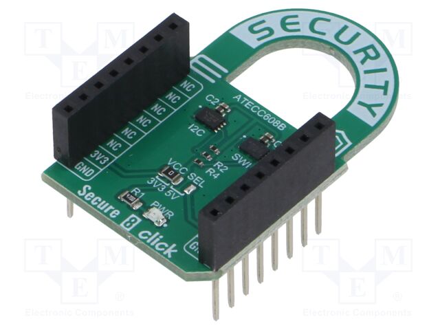 Click board; authentification; I2C,SWI; ATECC608B; 3.3VDC,5VDC