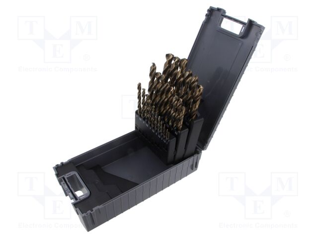 Drill set; for metal; Ø: 1÷13mm; high speed steel cobalt HSS-Co