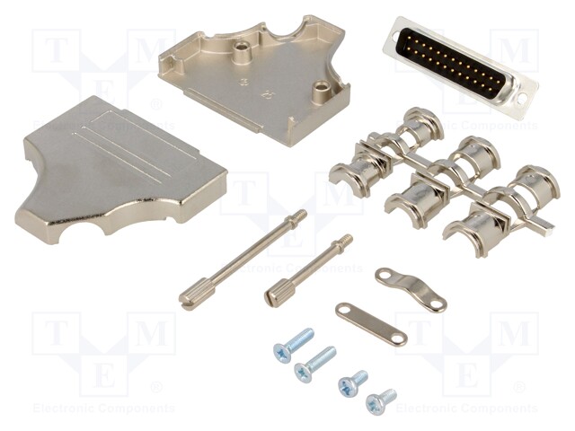 D-Sub; PIN: 25; plug; male; turned contacts; angled; soldering