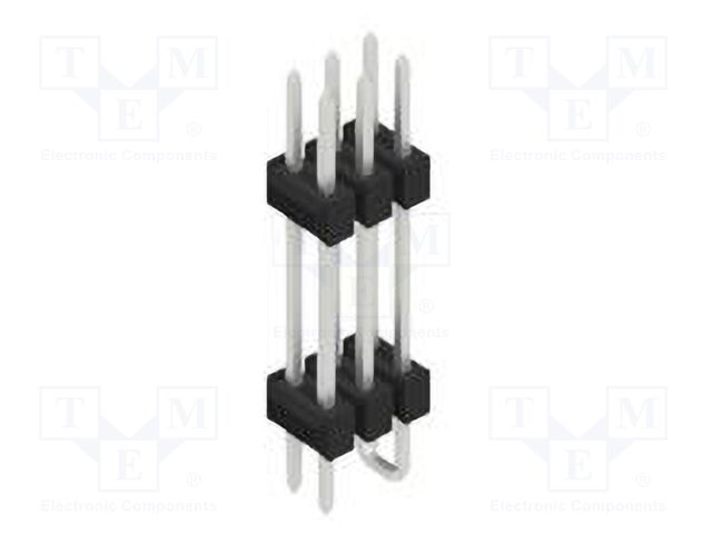 Connector: pin strips; pin header; male; PIN: 6; 2.54mm; SMT; 2x3