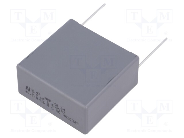Capacitor: polypropylene; X2; 2.2uF; 37.5mm; ±10%; 41.5x20x40mm