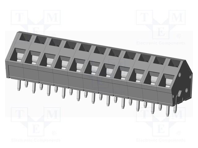Connector: PCB terminal block; terminal; angled 45°; on PCBs