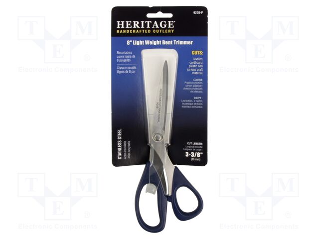 Scissors; general purpose; carton,plastic; Tool length: 210mm