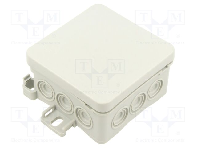 Enclosure: junction box; X: 75mm; Y: 40mm; Z: 75mm; IP54; grey