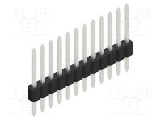 Connector: pin strips; pin header; male; PIN: 12; 1.27mm; THT; 1x12
