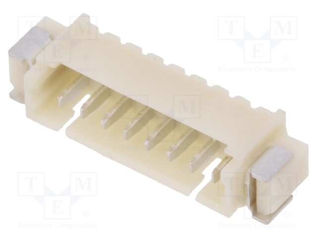 Socket; wire-board; male; 1.25mm; PIN: 8; SMT; 125V; 1A; tinned