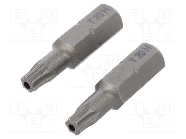Screwdriver bit; Torx® with protection; T20H; Overall len: 25mm