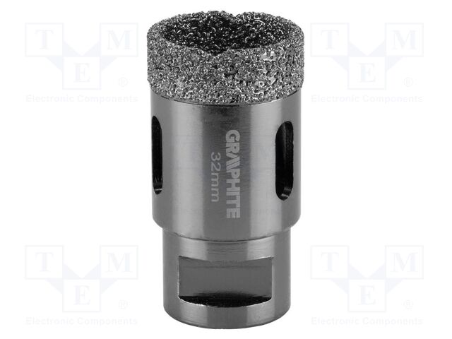 Diamond hole saw; 32mm; glaze,ceramic tile; Thread: M14