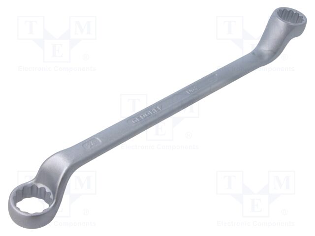 Wrench; box,bent; 22mm,24mm; Overall len: 307mm; tool steel