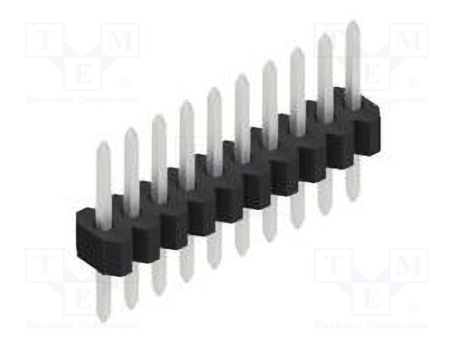 Connector: pin strips; pin header; male; PIN: 10; 1.27mm; THT; 1x10