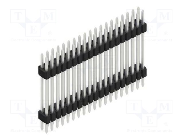 Connector: pin strips; pin header; male; PIN: 38; 1.27mm; THT; 2x19