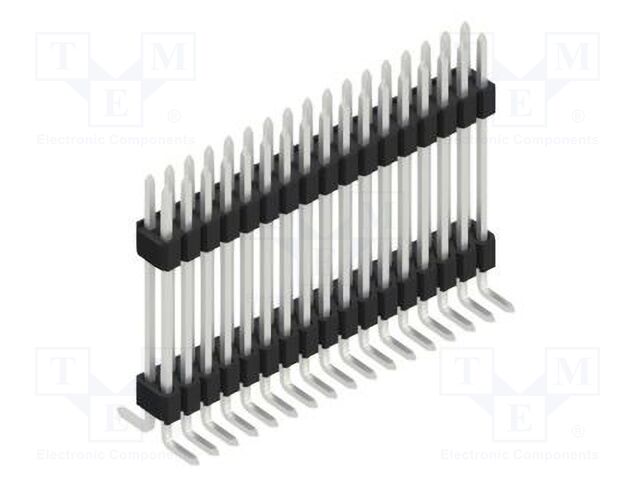 Connector: pin strips; pin header; male; PIN: 34; 1.27mm; SMT; 2x17