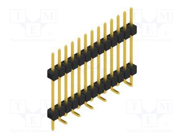 Connector: pin strips; pin header; male; PIN: 13; 2.54mm; SMT; 1x13
