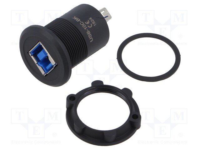 Adapter; USB A socket,USB B socket; USB 3.0; Thread: M22; 1÷10mm
