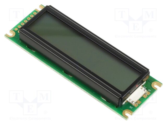 Display: LCD; alphanumeric; STN Positive; 16x2; gray; 85x30x13.2mm