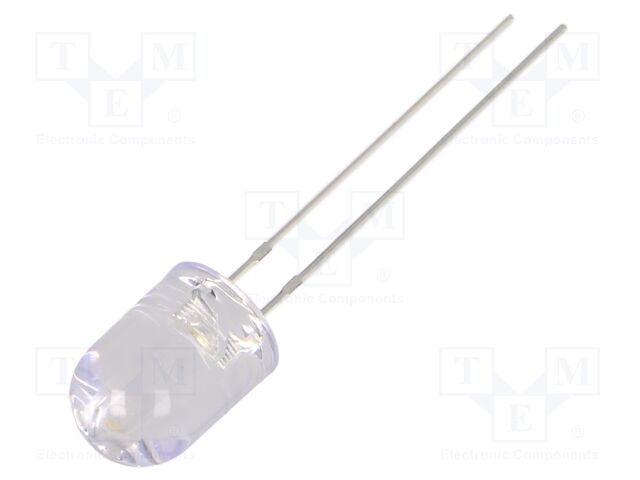 LED; white warm; 8mm; 7000÷8400mcd; 30°; Front: convex; 2.9÷3.4VDC