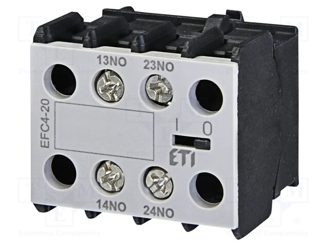 Auxiliary contacts; Series: CECO.4P; Leads: screw; Mounting: front