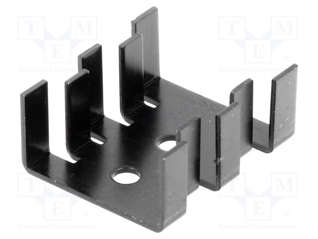 Heatsink: moulded; SOT32,TO220; black; L: 30mm; W: 25.4mm; H: 13mm