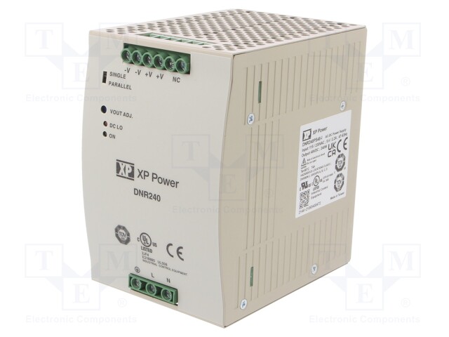 Power supply: switched-mode; 240W; 48VDC; 47÷56VDC; 10A; 1.36kg