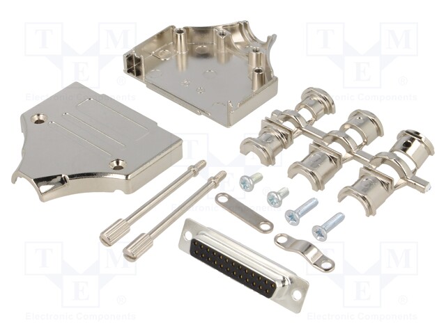 D-Sub; PIN: 25; plug; female; turned contacts; straight; soldering