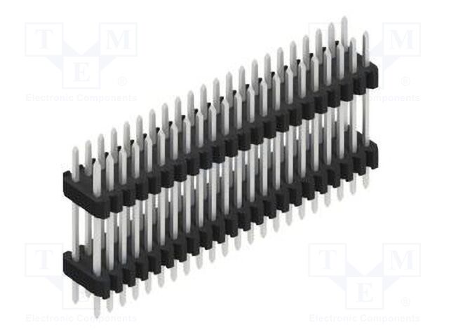 Connector: pin strips; pin header; male; PIN: 44; 1.27mm; THT; 2x22