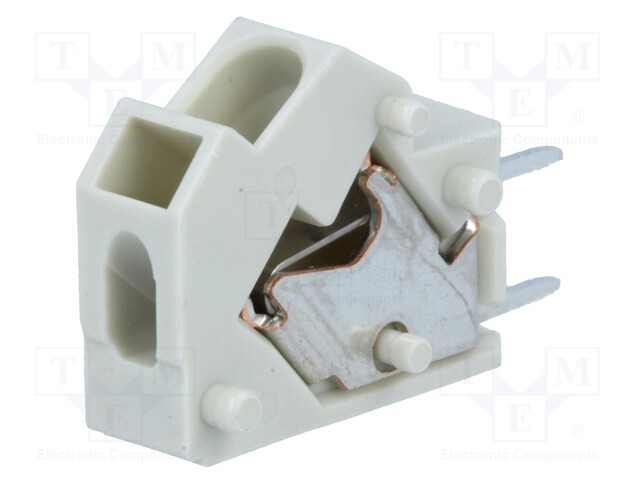 PCB terminal block; angled 45°; 5mm; ways: 1; on PCBs; 0.5÷2.5mm2
