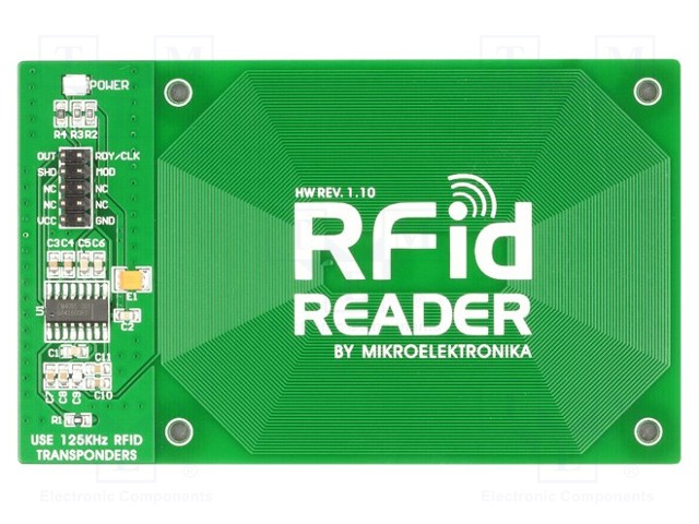 Expansion board; IDC10; Features: EM4095 RFid controller; 125kHz