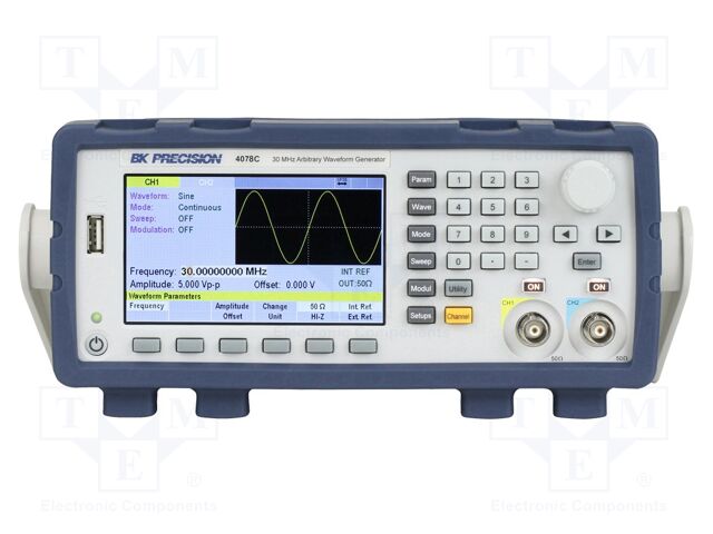 Generator: arbitrary, function; 30MHz; LCD 4,3"; 4-digit; 480x272