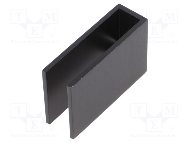 Heatsink: extruded; U; TO220; black; L: 35mm; W: 17.5mm; H: 55mm; 7K/W