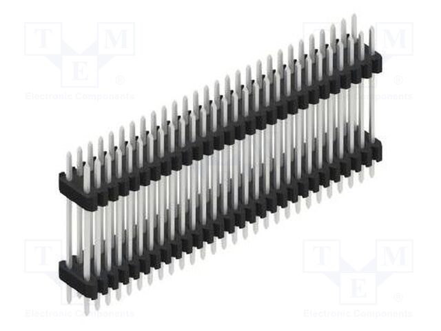 Connector: pin strips; pin header; male; PIN: 56; 1.27mm; THT; 2x28