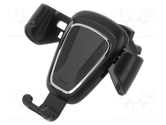 Car holder; black; air vent; snapped-in; 63÷88mm