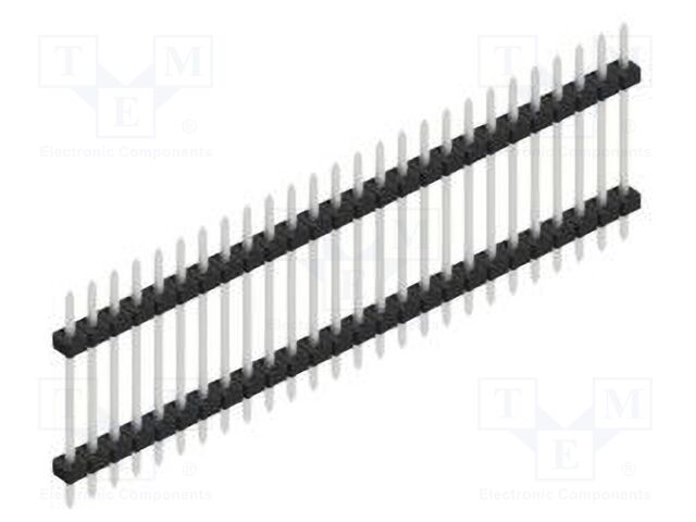 Connector: pin strips; pin header; male; PIN: 26; 2mm; THT; 1x26