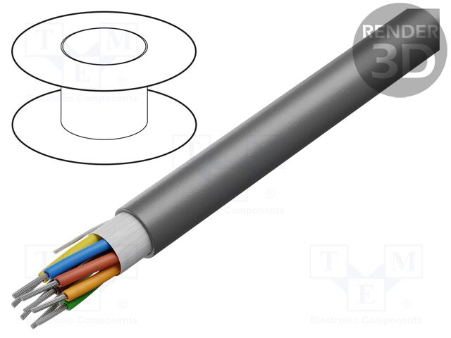Wire; Alpha Essential C&C; 2x12AWG; unshielded; PVC; dark grey